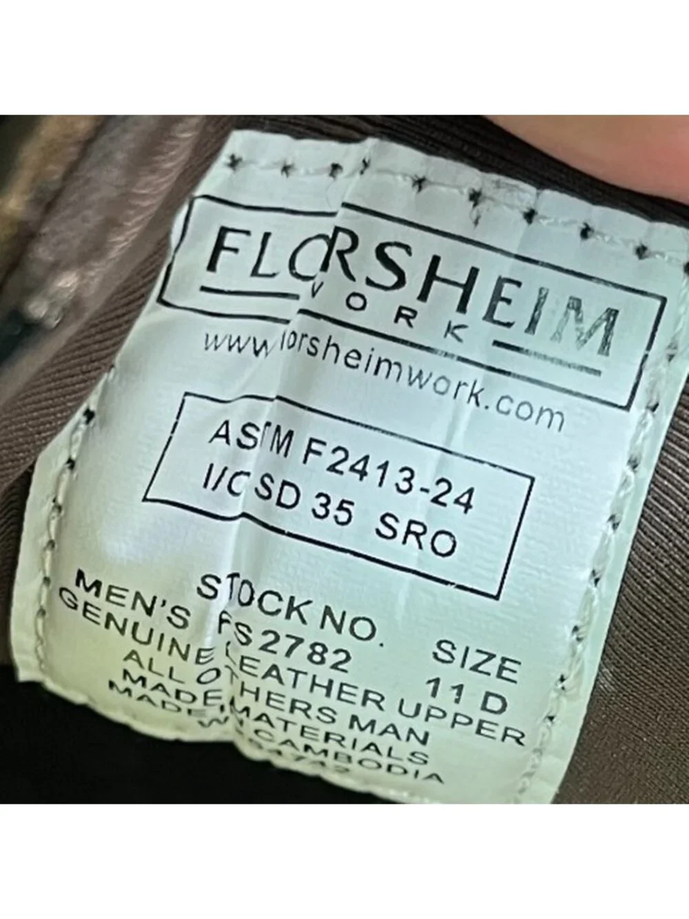 Florsheim please review